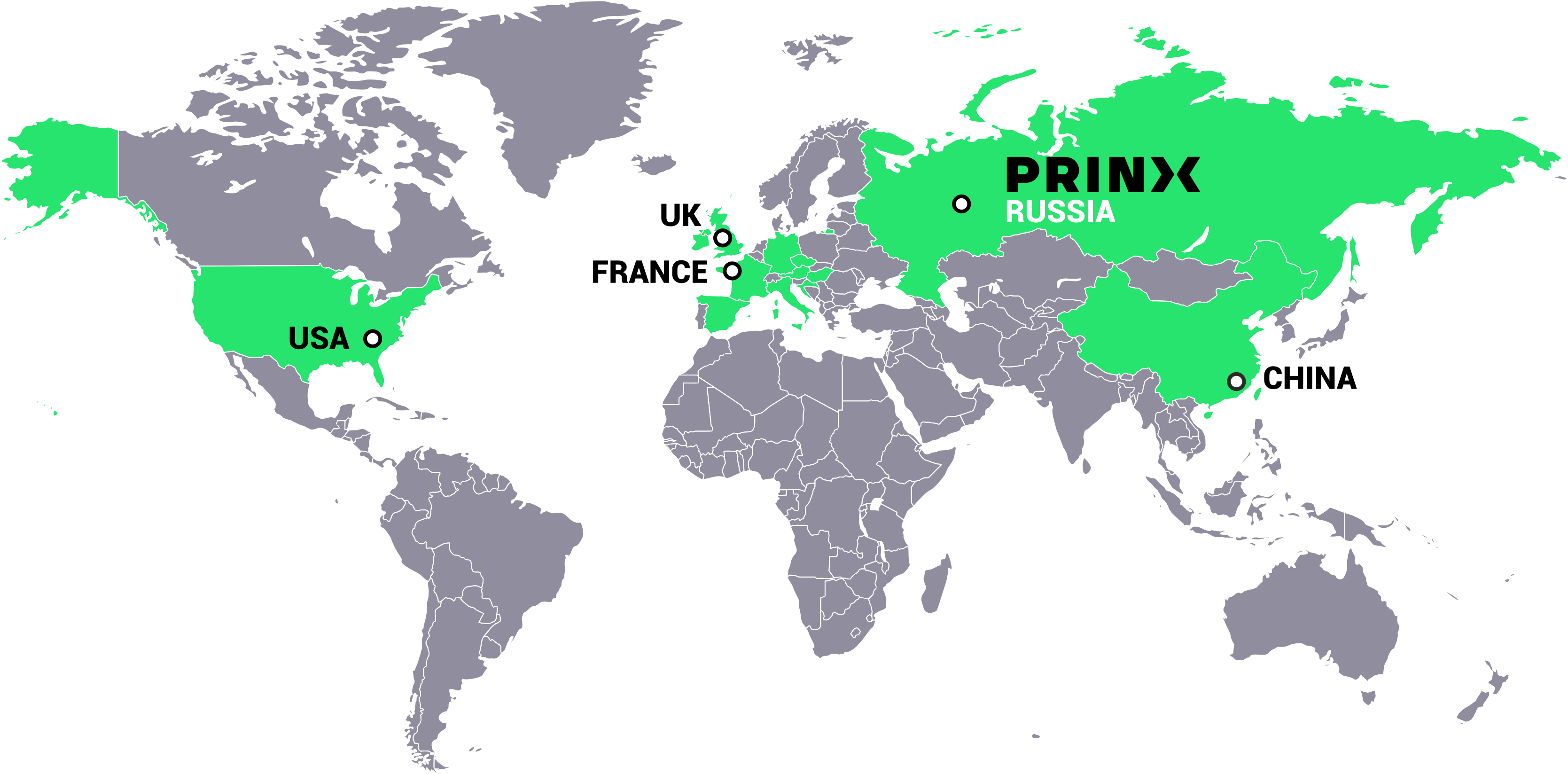 PRINX на карте мира